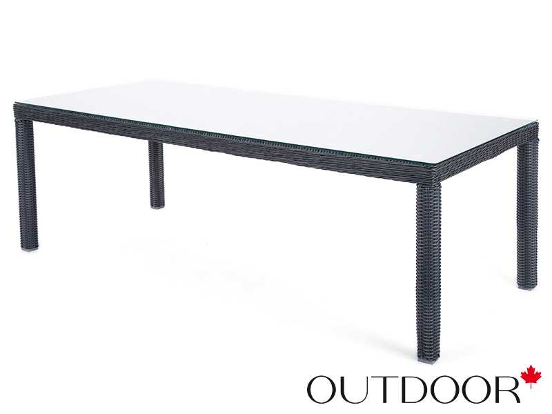 Комплект мебели из ротанга OUTDOOR Сицилия (стол, 8 стульев), графит