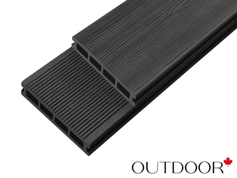 Террасная доска ДПК Outdoor 3D 150*25*4000 мм. STORM/вельвет черная