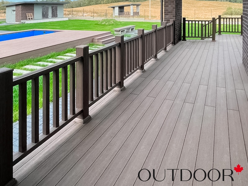 Ограждение из ДПК Outdoor "Классик" 1000*1000 мм. 3D STORM BROWN