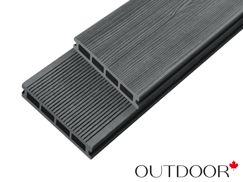Террасная доска ДПК Outdoor 3D 150*25*4000 мм. STORM/вельвет графит микс