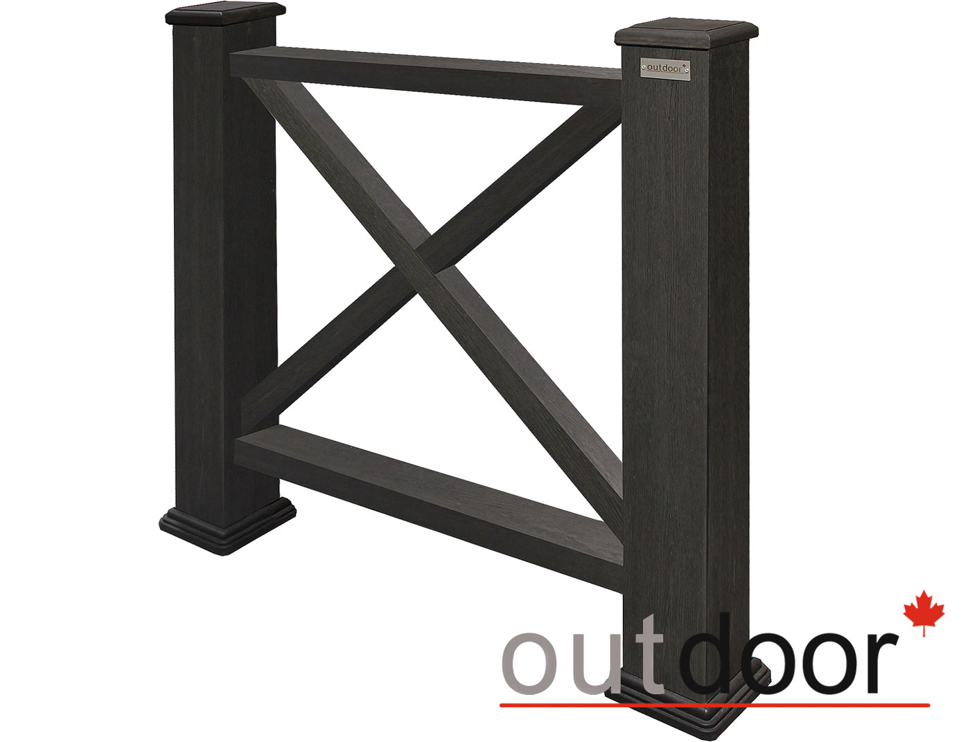 Ограждение из ДПК Outdoor "Кантри" 1000*1000 мм. 3D STORM BLACK