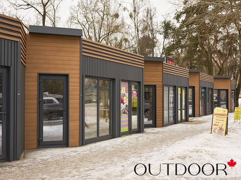 Оформление фасадов парка ларьков