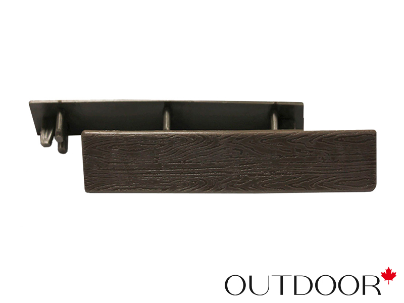 Заглушка торцевая пластиковая Outdoor для доски 115*22 мм коричневая
