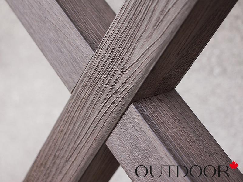 Ограждение из ДПК Outdoor "Кантри" 1000*1000 мм. 3D STORM BROWN