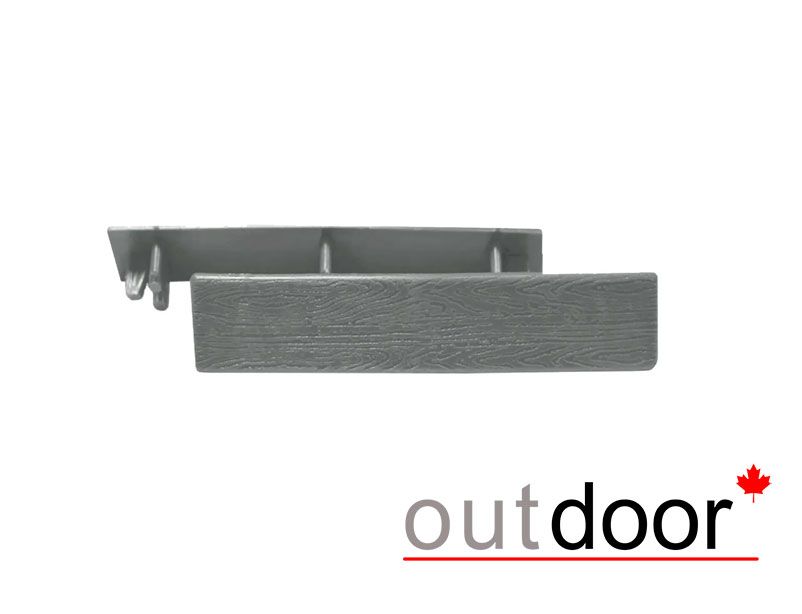 Заглушка торцевая пластиковая Outdoor для заборной доски 115*22 мм серая(упак/10шт)