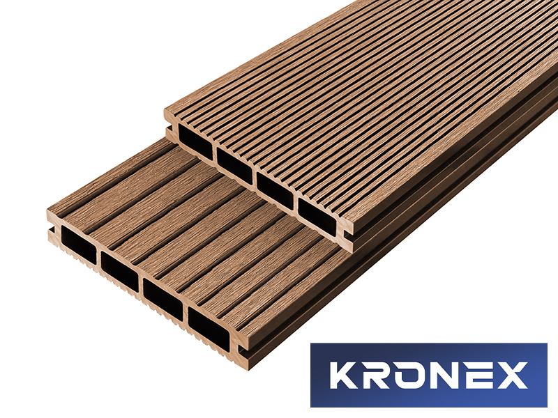 Террасная доска ДПК KRONEX INDUSTRIAL 150*25*3000 мм. вельвет дуб