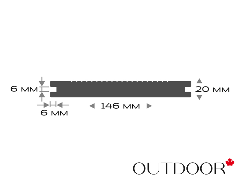 Террасная доска ДПК Outdoor 3D 146*20*3000 мм. полнотелая COUNTRY/вельвет орех микс
