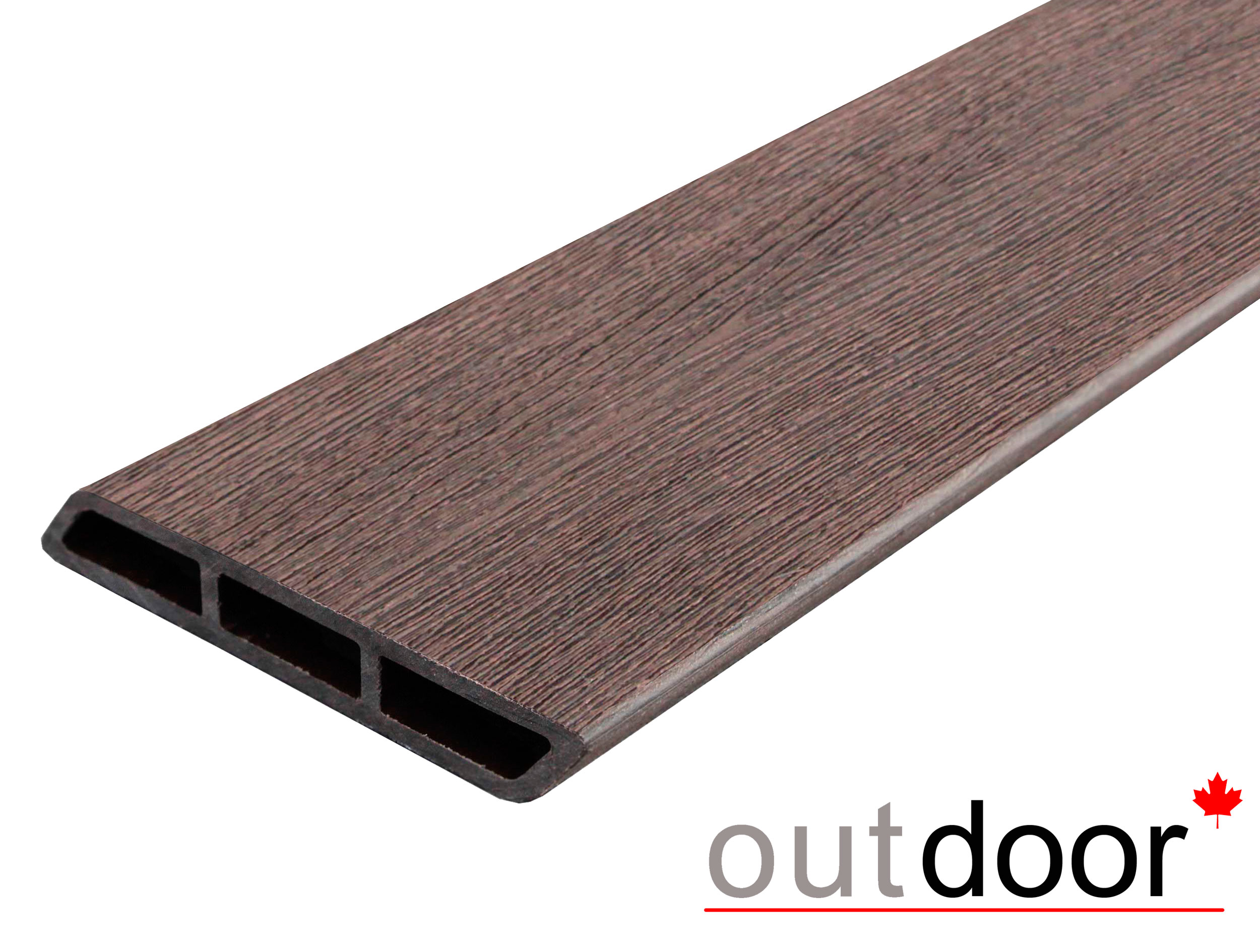 Доска Ромбус ДПК Outdoor 122*22*1500 мм STORM BROWN коричневая микс