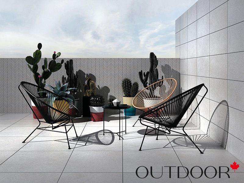Плитка из керамогранита OUTDOOR TRANI, 600*600*20мм, ash