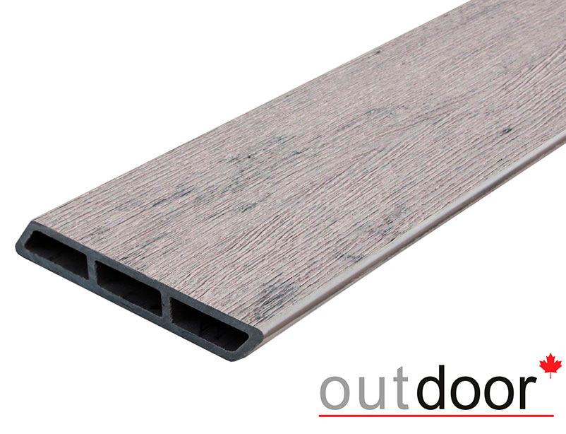 Доска Ромбус ДПК Outdoor 122*22*2000 мм. STORM GREY серая микс