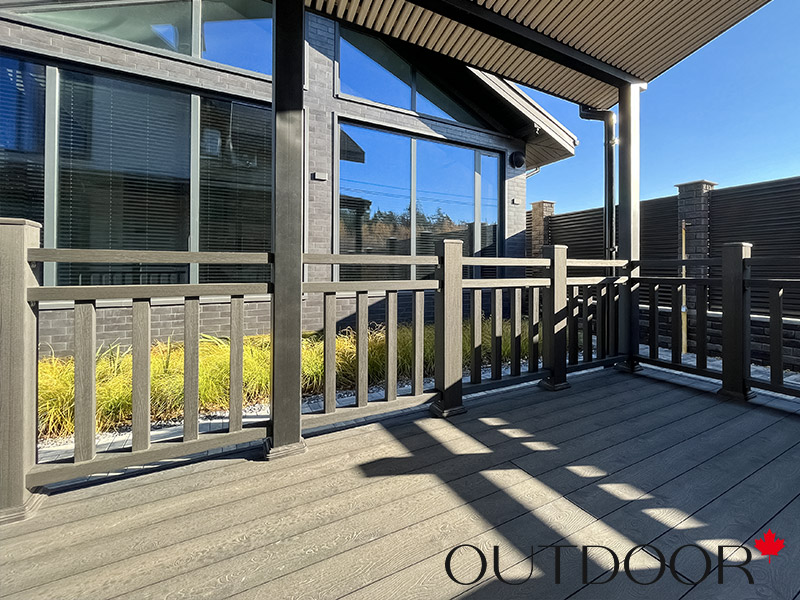 Ограждение из ДПК Outdoor "Классик плюс" 1000*1000 мм. 3D STORM BLACK