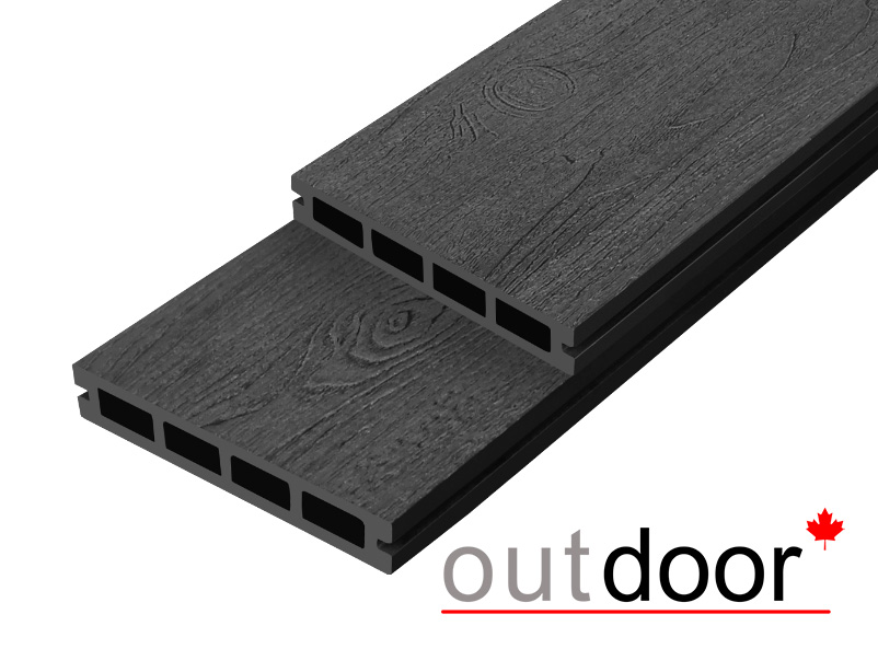 Террасная доска ДПК Outdoor 3D 150*25*500 мм. NEVADA/CALIFORNIA черная
