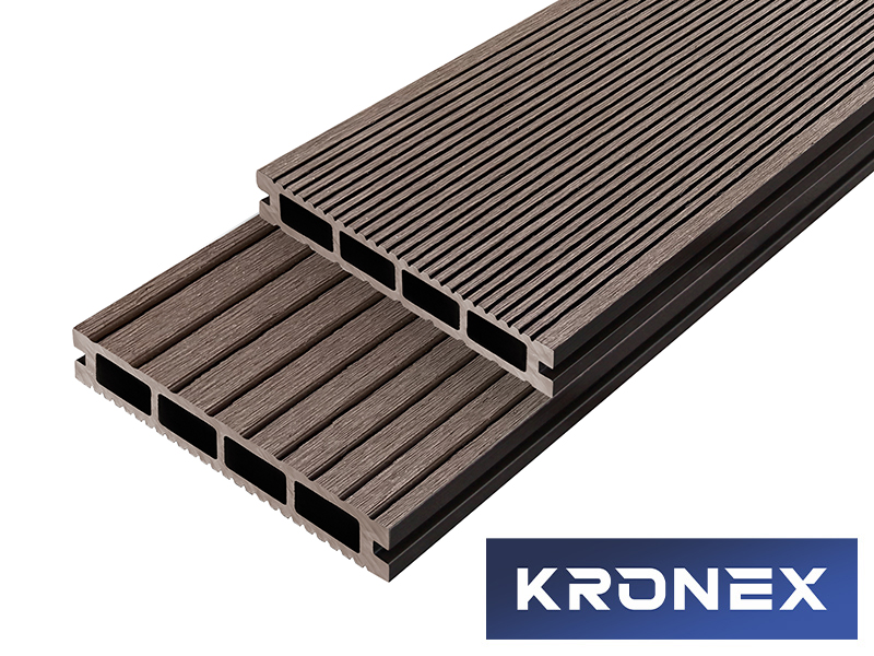 Террасная доска ДПК KRONEX INDUSTRIAL 150*25*3000 мм. вельвет мореный дуб