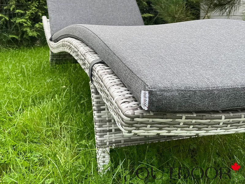 Шезлонг из ротанга OUTDOOR Палермо, светлый микс