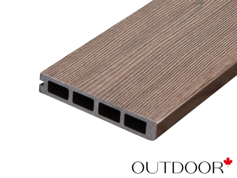 Террасная доска ДПК Outdoor 3D 150*25*4000 мм завершающая STORM/OCEAN BROWN коричневая микс