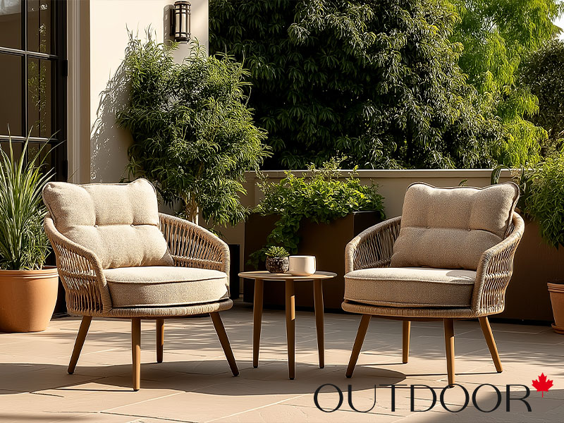 Комплект мебели кофейный OUTDOOR Сан-Ремо (2 кресла, кофейный стол), капучино