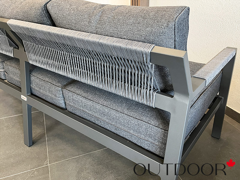 Комплект мебели OUTDOOR Торонто (3-местный диван, 2 кресла, стол), графит