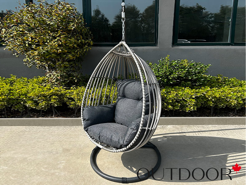 Подвесное кресло "кокон" из ротанга OUTDOOR Самуи, светлый микс