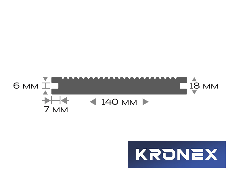 Террасная доска ДПК 140*18*3000 мм. KRONEX INDUSTRIAL вельвет полнотелая, мореный дуб