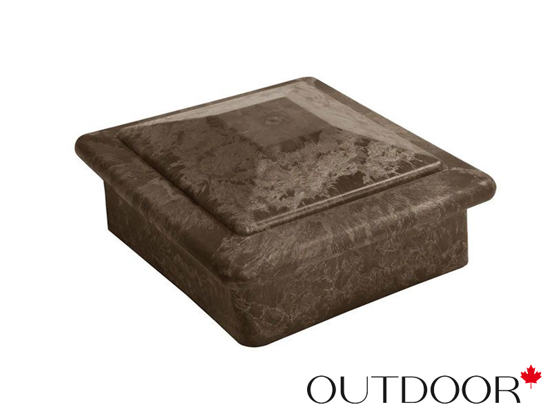 Крышка для столба пластиковая Outdoor 150*150*60 мм, темно-коричневая
