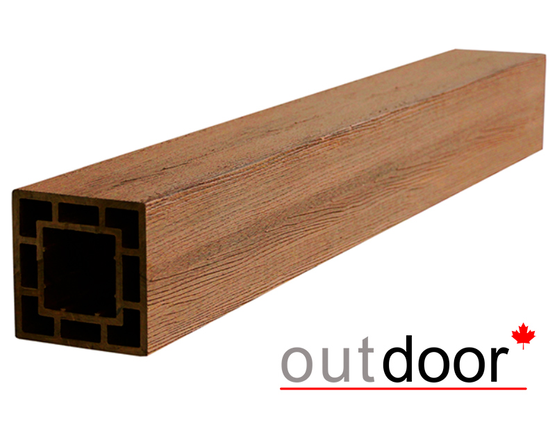 Столб ДПК Outdoor 120*120*3000 мм. STORM дуб