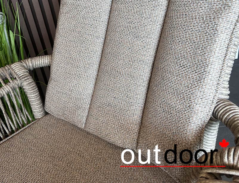 Комплект мебели из ротанга OUTDOOR Прованс (стол, 4 стула), узкое плетение, капучино