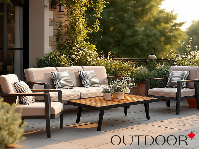 Комплект мебели OUTDOOR Орлеан (3-местный диван, 2 кресла, кофейный стол), песочный  уцен.