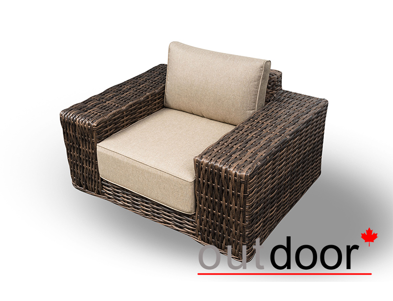 Комплект мебели из ротанга OUTDOOR Мадейра (3-местный диван, 2кресла, стол), ш/п, коричневый