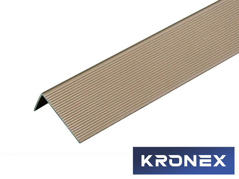 Угол завершающий алюминиевый KRONEX 51,5*30*3000 мм. дуб