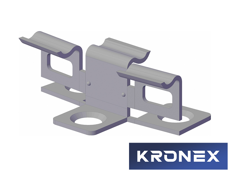 Крепеж промежуточный KRONEX № 7 для каркаса из металлопрофиля и лаги ДПК (упак/100 шт)