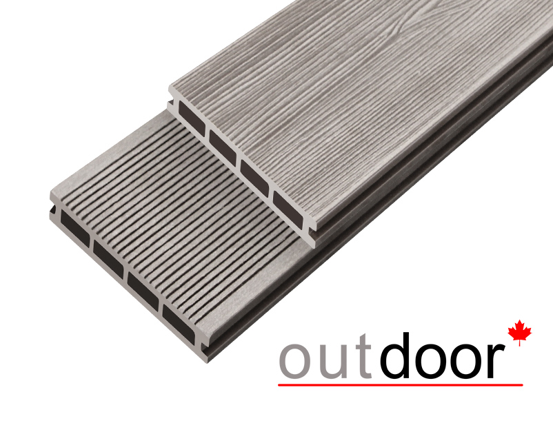 Террасная доска ДПК Outdoor 3D 150*25*500 мм. STORM/вельвет серый микс холодный