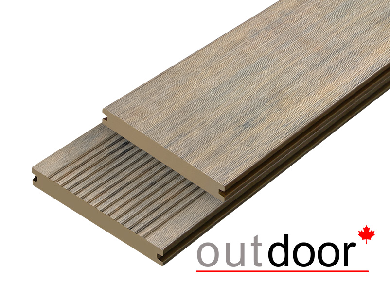 Террасная доска ДПК Outdoor 3D 146*20*500 мм. полнотелая COUNTRY/вельвет орех микс