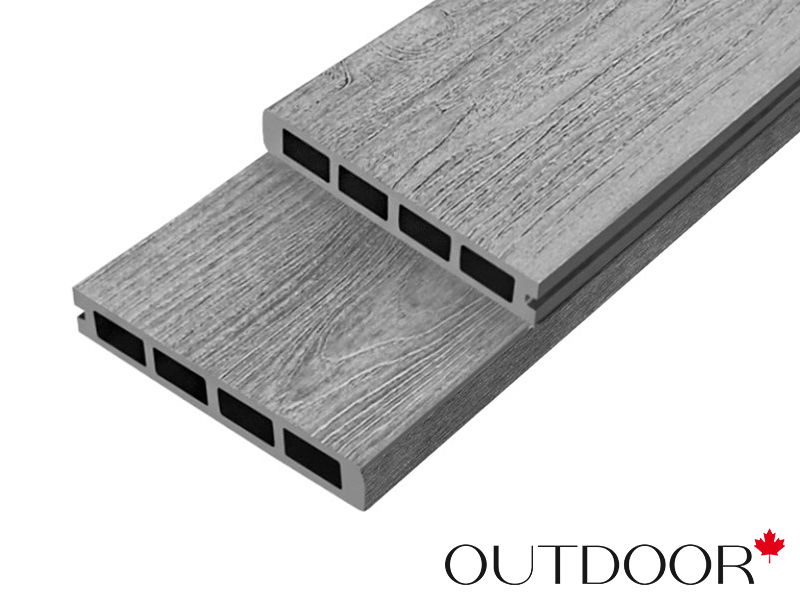 Террасная доска ДПК Outdoor 3D 150*25*4000 мм. завершающая NEVADA/CALIFORNIA серая