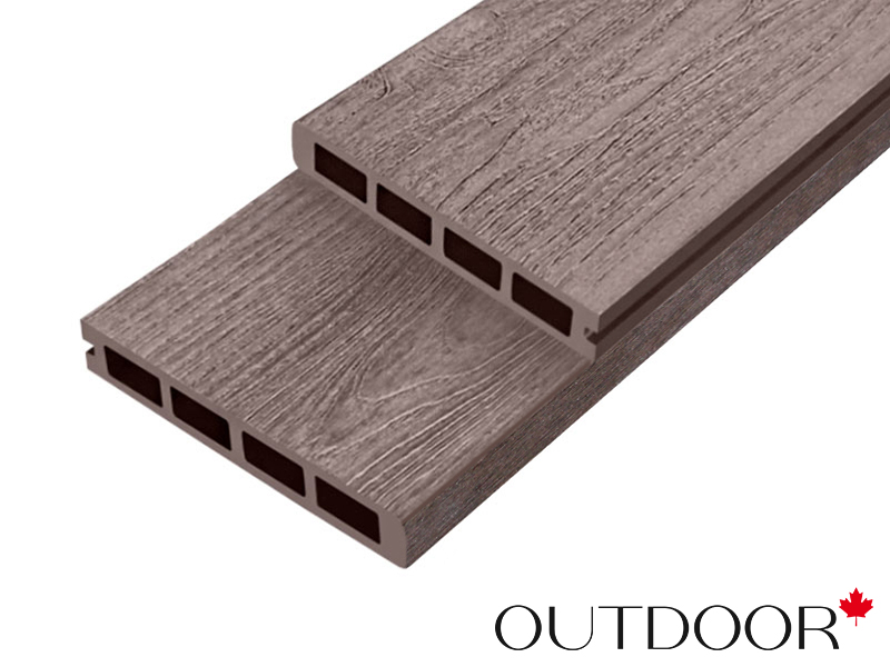 Террасная доска ДПК Outdoor 3D 150*25*4000 мм. завершающая NEVADA/CALIFORNIA BROWN коричневая микс