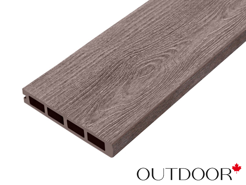 Террасная доска ДПК Outdoor 3D 150*25*4000 мм. завершающая NEVADA/CALIFORNIA BROWN коричневая микс