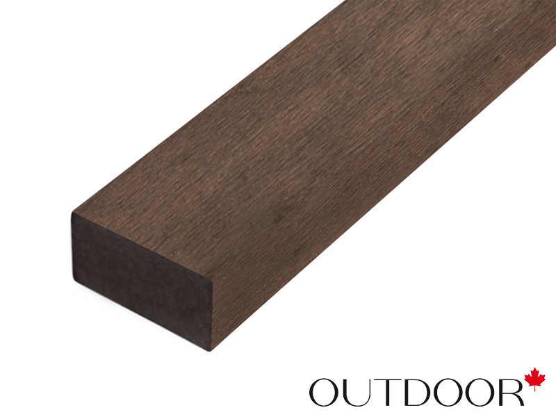 Универсальный профиль ДПК Outdoor 57*32*4000 мм. полнотелый шлифованный коричневый микс