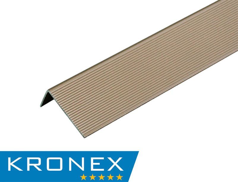 Угол завершающий алюминиевый KRONEX 51,5*30*3000 мм. дуб