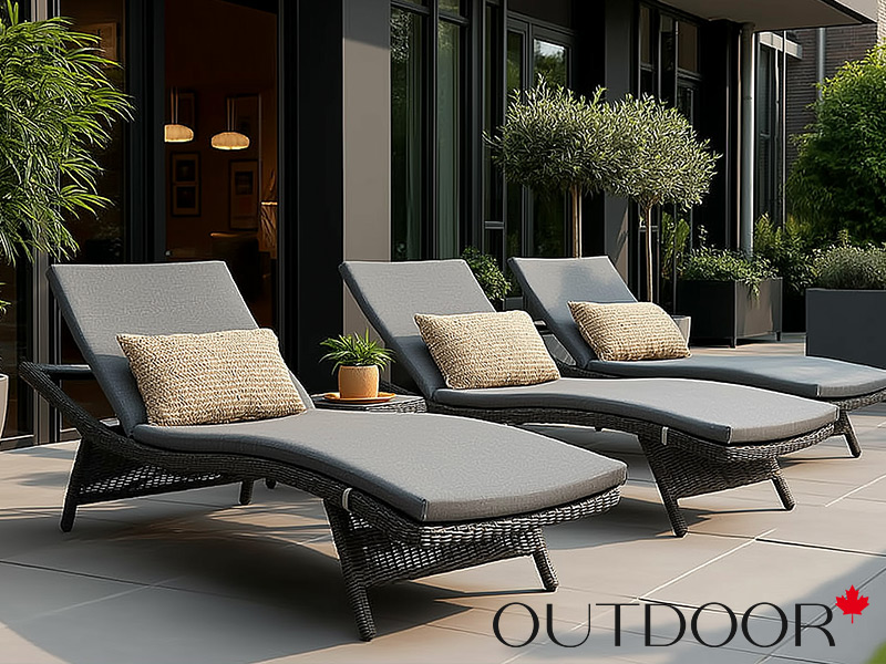 Шезлонг из ротанга OUTDOOR Палермо, графит