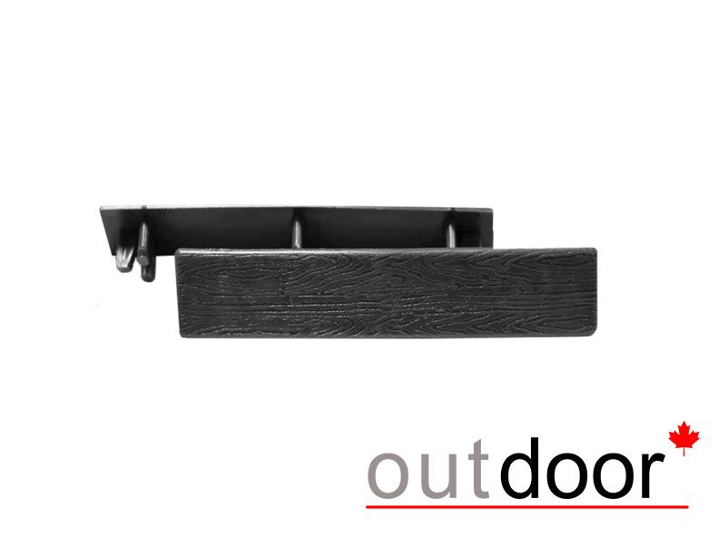 Заглушка торцевая пластиковая Outdoor для доски 115*22 мм черная (упак/10шт)