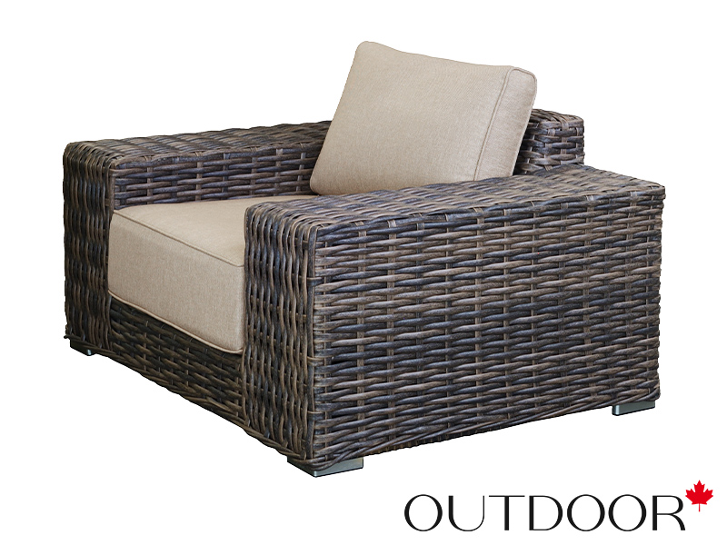 Комплект мебели из ротанга OUTDOOR Мадейра (3-местный диван, 2кресла, стол), ш/п, коричневый