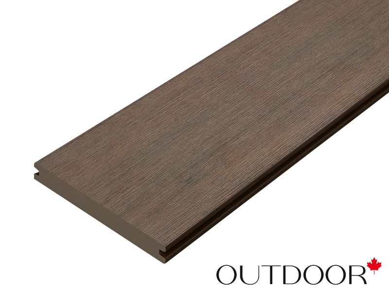 Террасная доска ДПК Outdoor 3D 146*20*3000 мм. полнотелая COUNTRY/вельвет коричневая микс