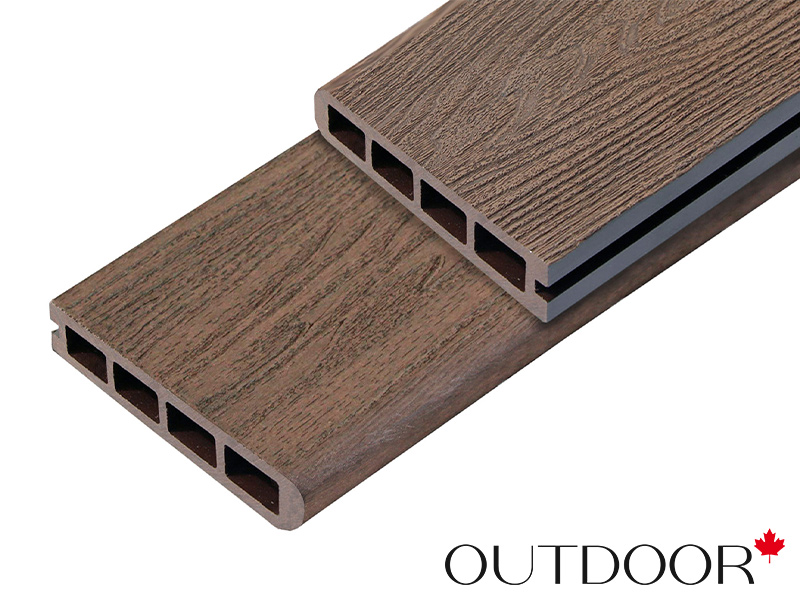 Террасная доска ДПК Outdoor 3D 150*25*4000 мм. завершающая HAVANA/ARIZONA BROWN коричневая микс