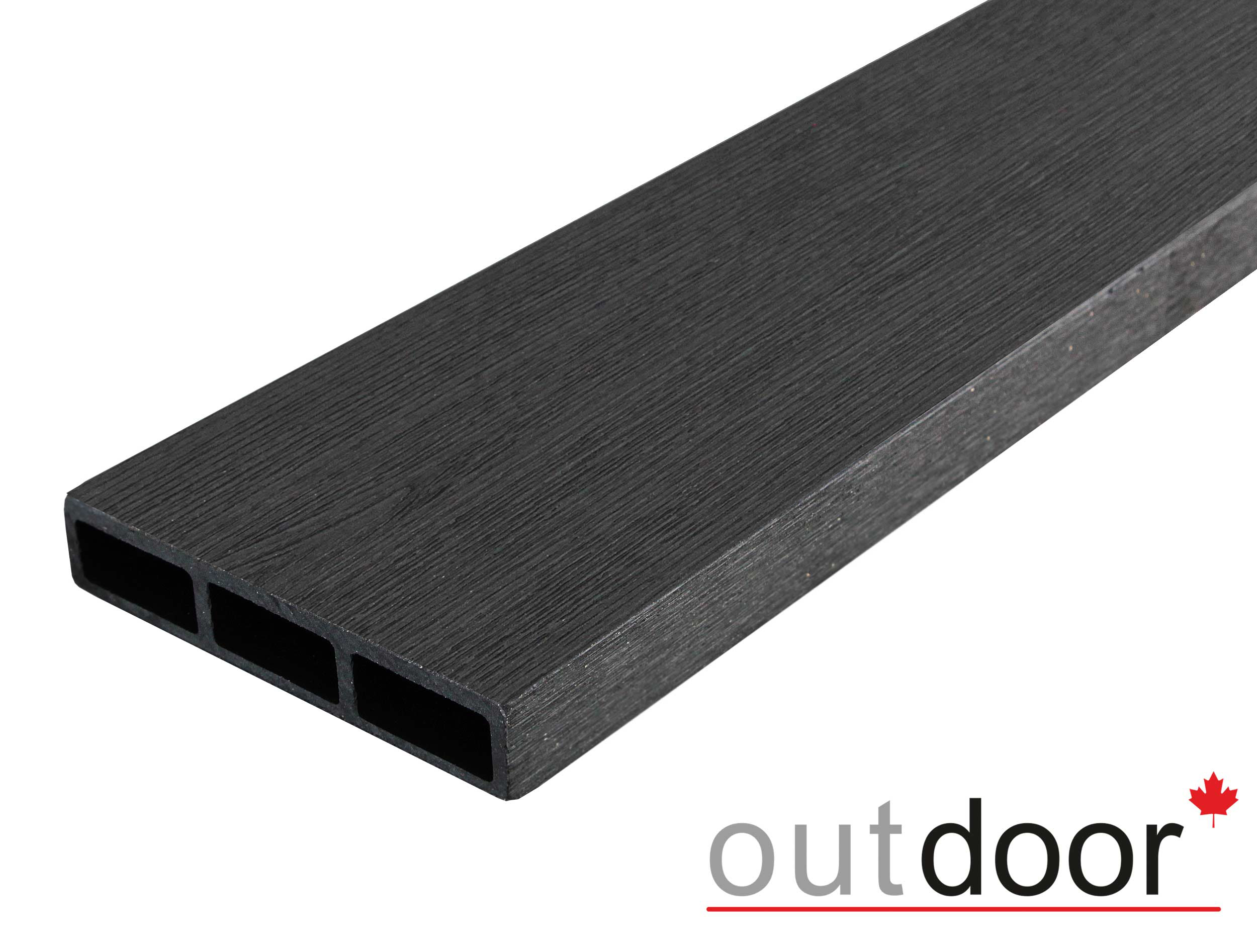 Доска ДПК Outdoor 115*22*1000 мм. STORM BLACK черная