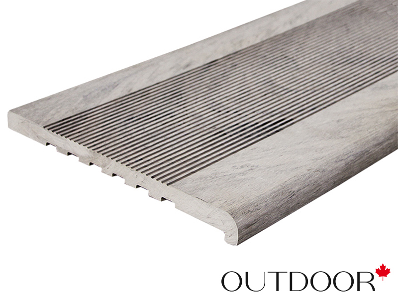 Ступень ДПК Outdoor 348*23*4000 мм полнотелая серый микс холодный