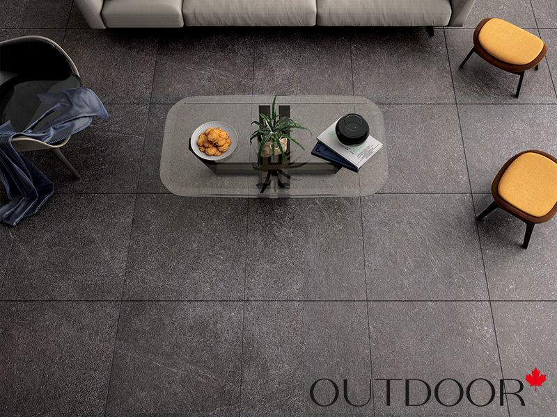 Плитка из керамогранита OUTDOOR TRANI, 600*600*20мм, coal