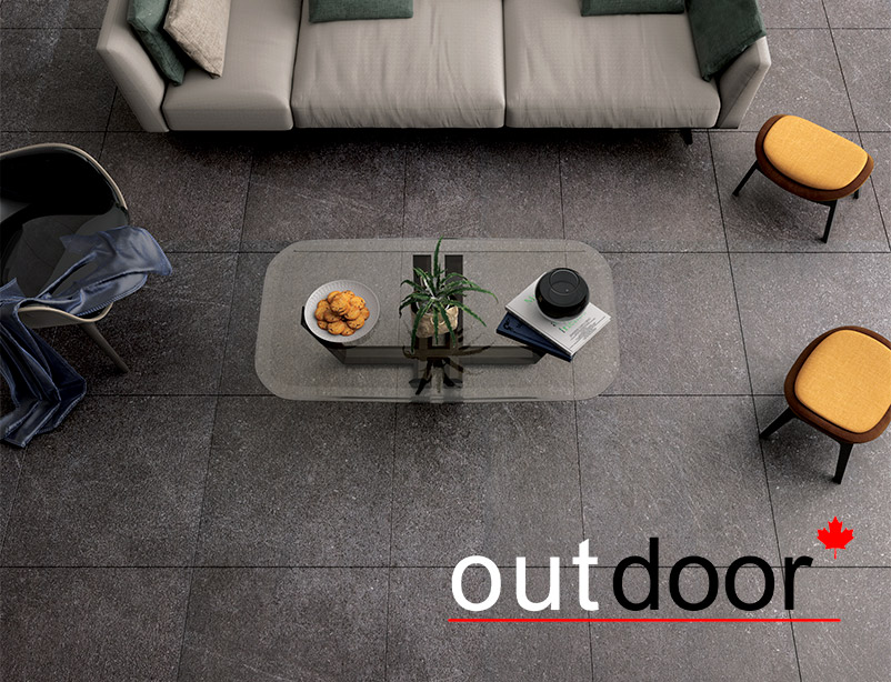 Плитка из керамогранита OUTDOOR TRANI, 600*600*20мм, coal