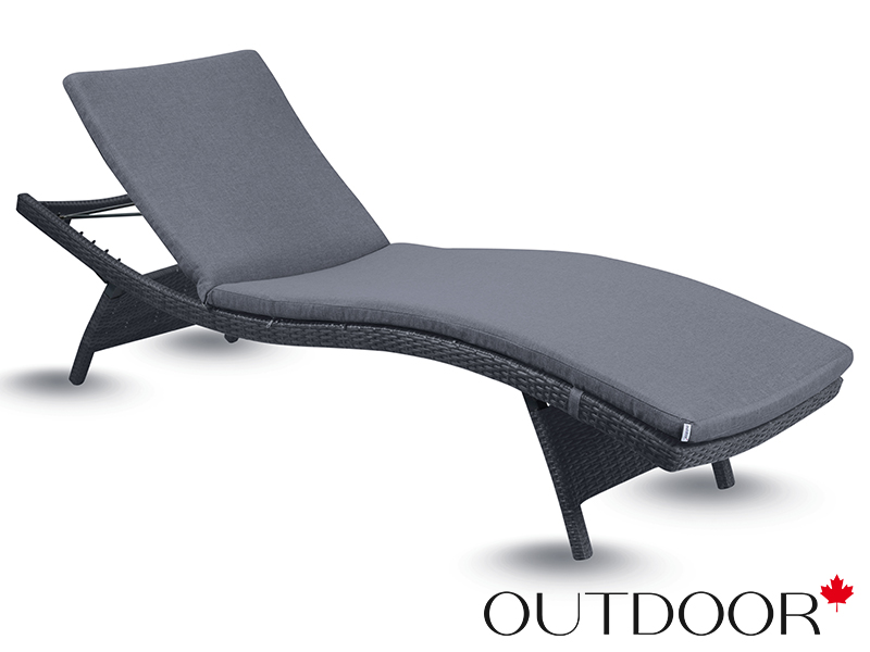 Шезлонг из ротанга OUTDOOR Палермо, графит