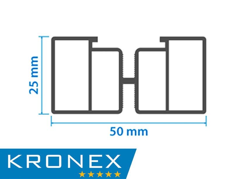 Лага алюминиевая KRONEX 50*25*4000 мм несущая