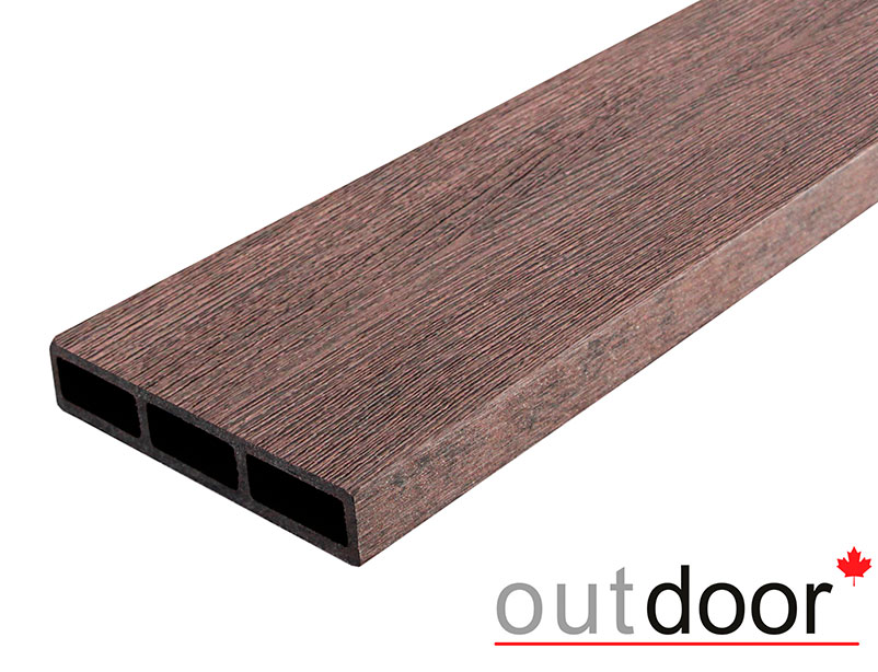 Доска заборная ДПК Outdoor 115*22*1000 мм. STORM BROWN коричневая микс