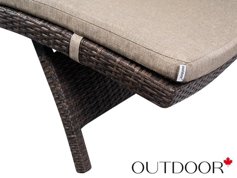 Шезлонг из ротанга OUTDOOR Палермо, коричневый
